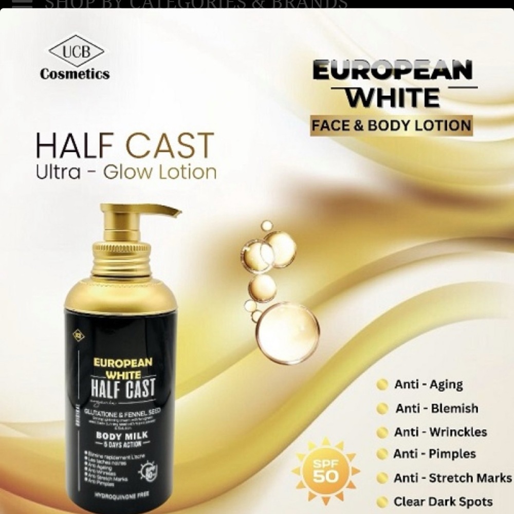 European White H-C  Body Milk ready for shipping